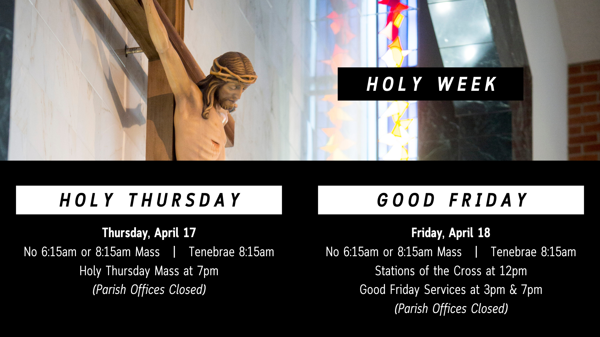 holy week schedule