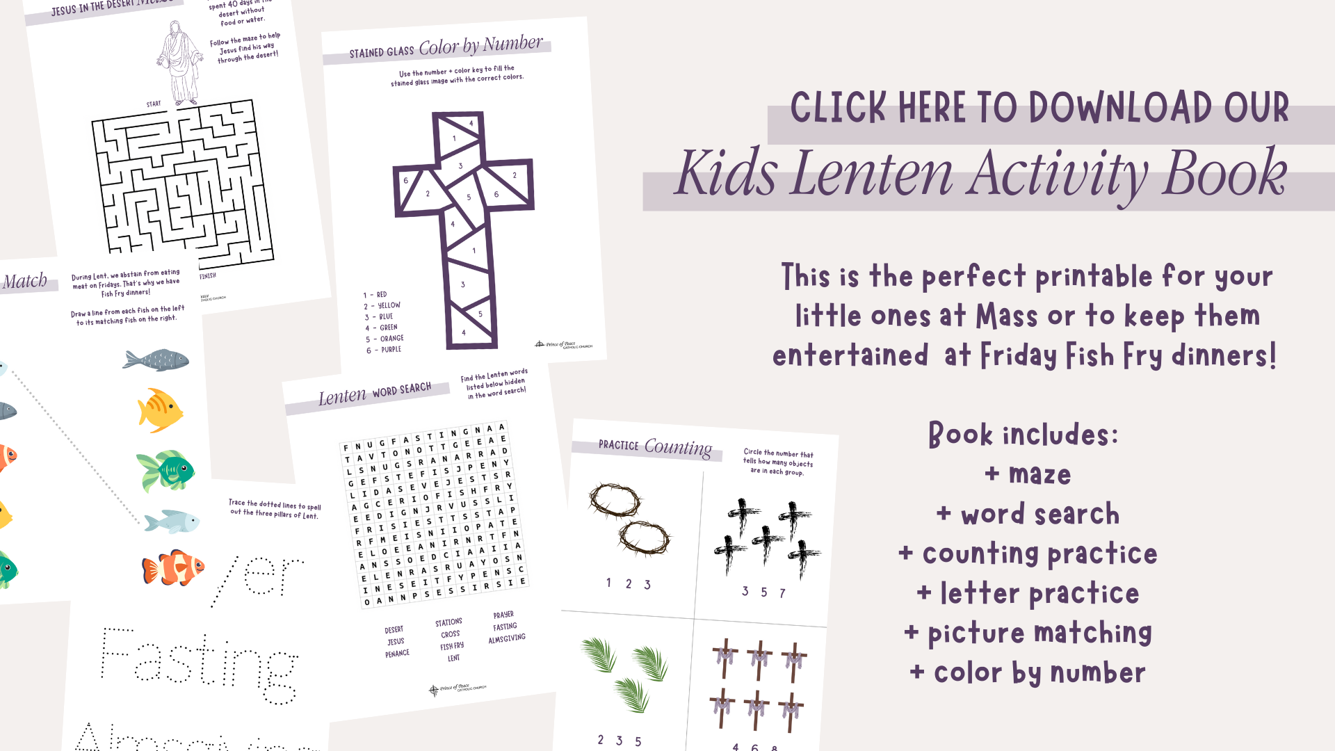 kids lenten activity book