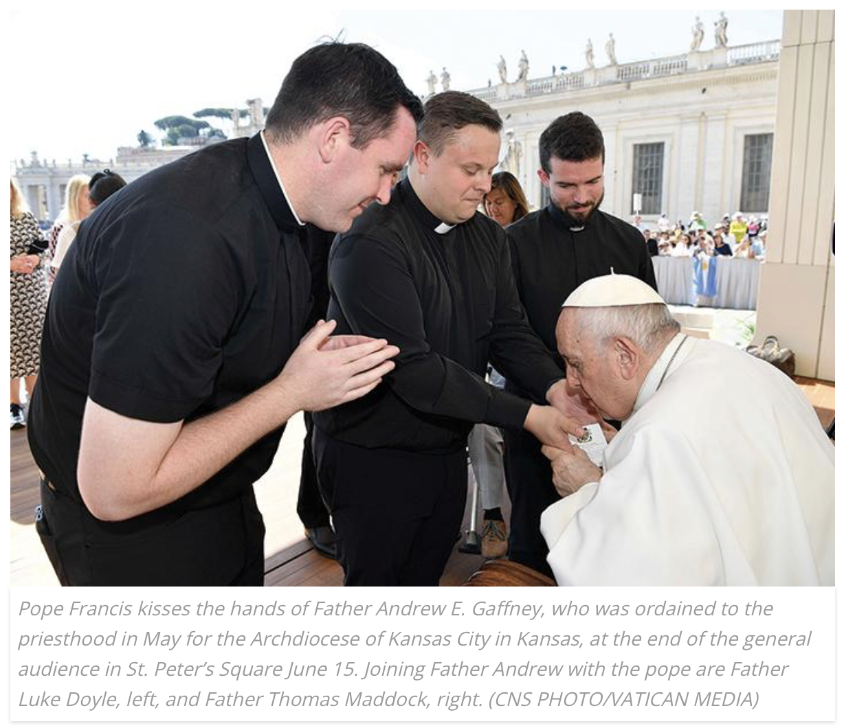 fr andrew meets pope francis - from the Leaven